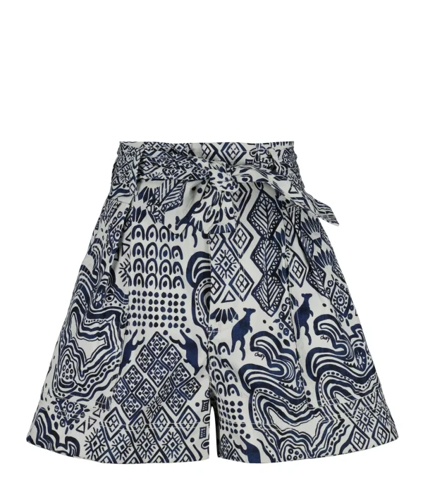 CHUFY Short Nino Coton Blanc Bleu 1