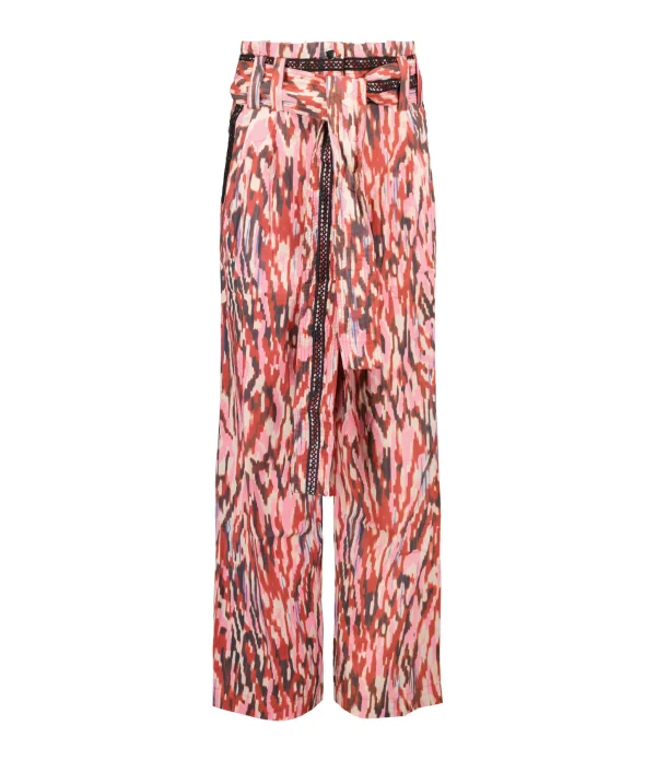 CHUFY Pantalon Bes Coton Bio Imprimé Rose 1