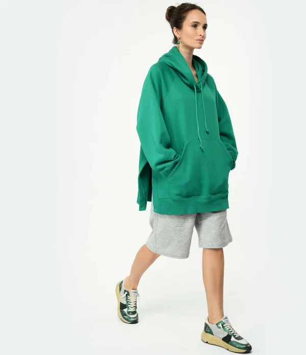 CLOSED Sweatshirt Hoodie Oversized Coton Bio Vert 6