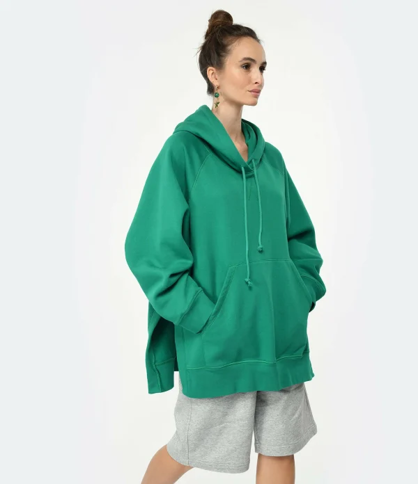 CLOSED Sweatshirt Hoodie Oversized Coton Bio Vert 4