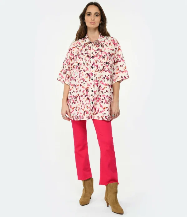 CLOSED Jean Hi-Sun Coton Bio Rose Framboise 7