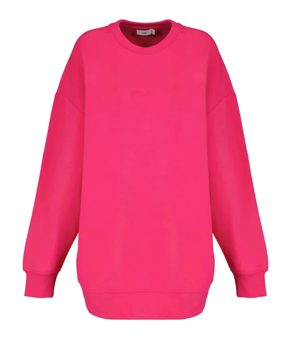 CLOSED Sweatshirt Oversized Coton Rose Framboise 1