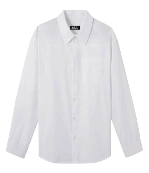 A.P.C. Chemise Boyfriend Coton Blanc 1