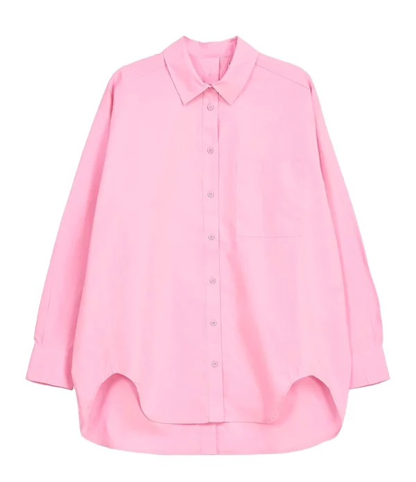 ESSENTIEL ANTWERP Chemise Oversized Daron Coton Rose 1