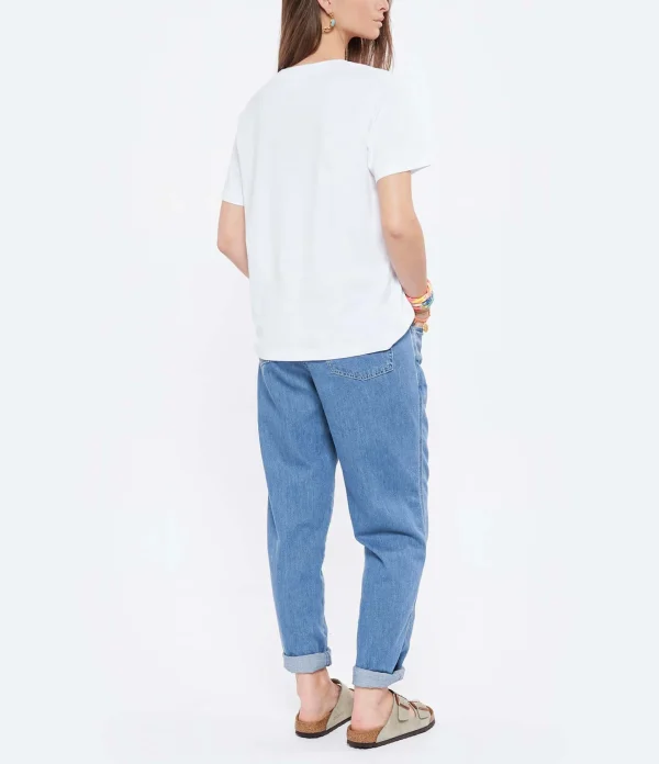 DEAR JULIETTE Tee-shirt Yesterday Coton Biologique Blanc 6