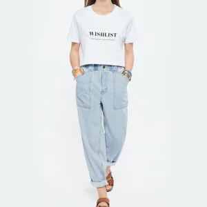 DEAR JULIETTE Tee-shirt Wishlist Coton Biologique Blanc 13