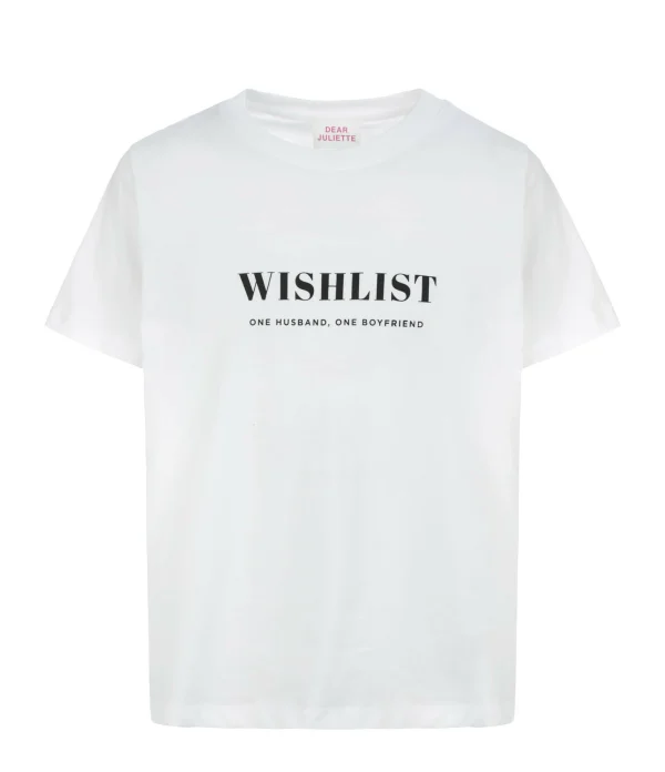 DEAR JULIETTE Tee-shirt Wishlist Coton Biologique Blanc 1