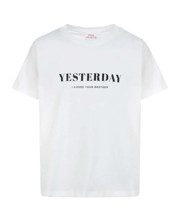 DEAR JULIETTE Tee-shirt Yesterday Coton Biologique Blanc 1