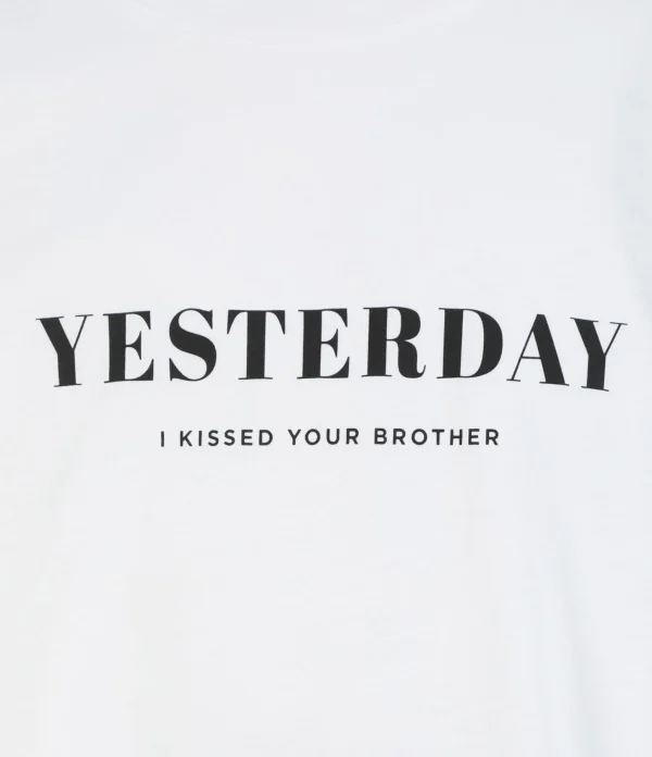 DEAR JULIETTE Tee-shirt Yesterday Coton Biologique Blanc 3