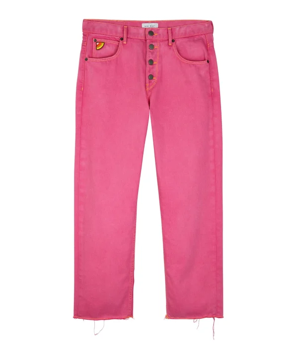 MIRA MIKATI Jean Broderie Coton Rose 1