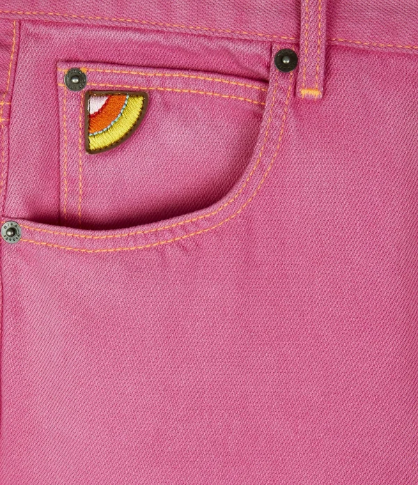 MIRA MIKATI Jean Broderie Coton Rose 4