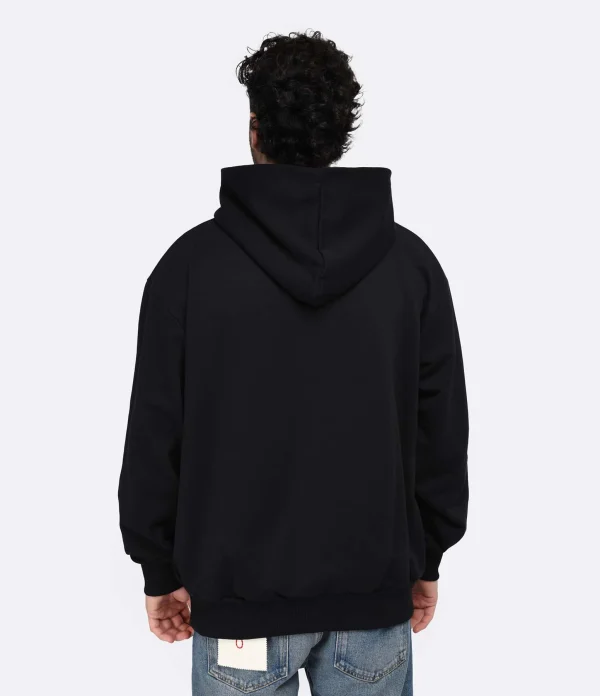 Drole De Monsieur Sweatshirt Hoodie Homme Classique NFPM Coton Noir 5