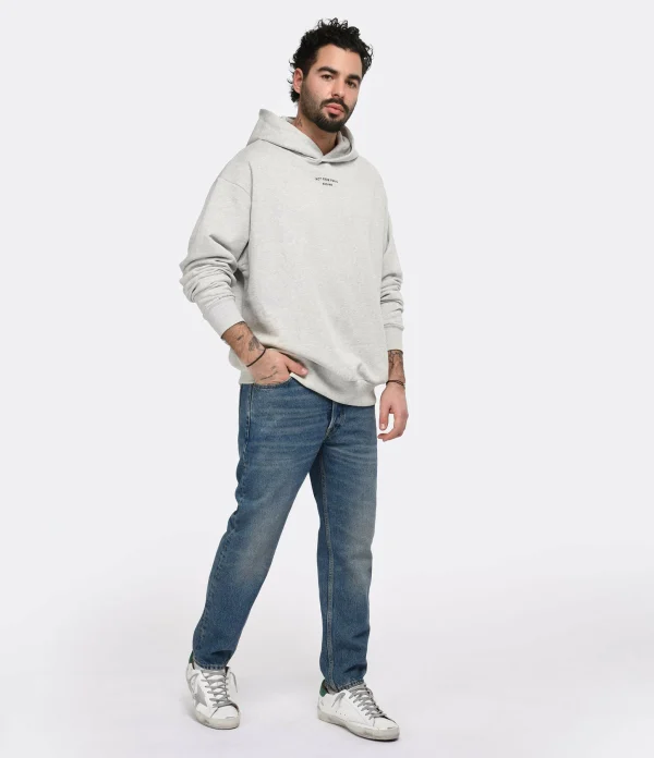 Drole De Monsieur Sweatshirt Hoodie Homme Classique NFPM Coton Gris 6