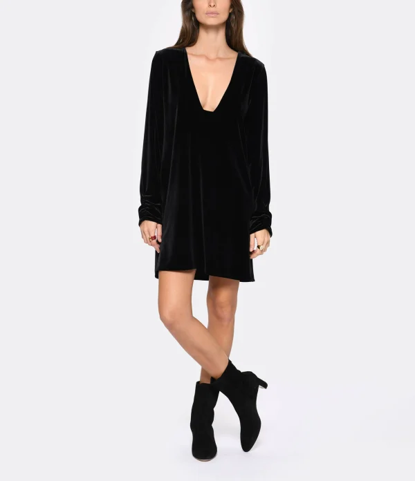 ELOAB Robe Aby Velours Noir 4