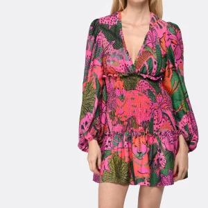 Farm Rio Mini Robe Imprimé Rose 13