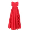 Farm Rio Robe Maxi Cœur Coton Rouge 17