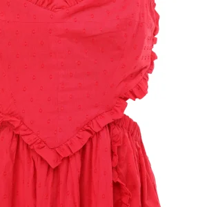 Farm Rio Robe Maxi Cœur Coton Rouge 9