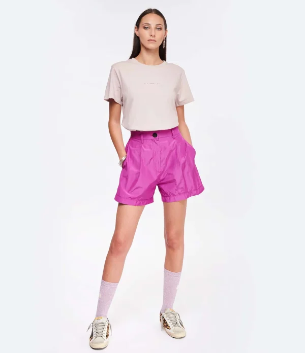 FORTE_FORTE Short Coton Violet 4