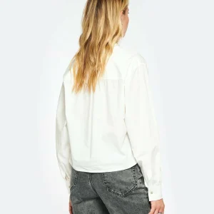 FORTE_FORTE Blouse Coton Popeline Naturel 16