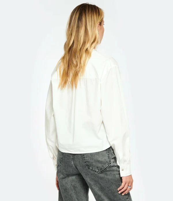 FORTE_FORTE Blouse Coton Popeline Naturel 6