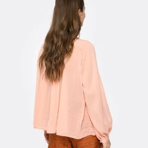 FORTE_FORTE Chemise Coton Soie Rose 15