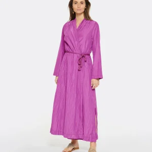 FORTE_FORTE Robe Longue Coton Violet 8