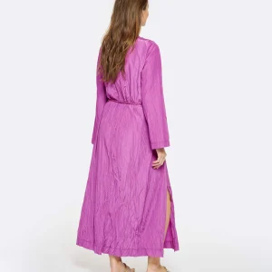 FORTE_FORTE Robe Longue Coton Violet 10