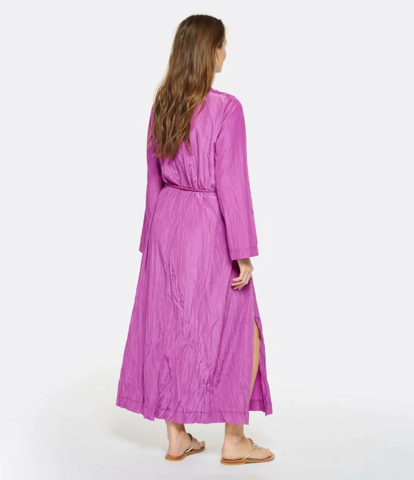 FORTE_FORTE Robe Longue Coton Violet 4