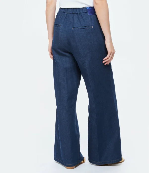 FORTE_FORTE Pantalon Coton Denim Indigo 5