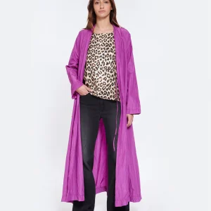 FORTE_FORTE Robe Longue Coton Violet 12