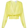 FORTE_FORTE Blouse Soie Jaune 22