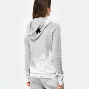 FREECITY Sweatshirt Hoodie Bleachout Coton Gris 15