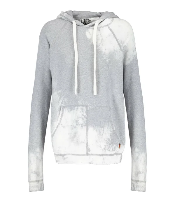 FREECITY Sweatshirt Hoodie Bleachout Coton Gris 1