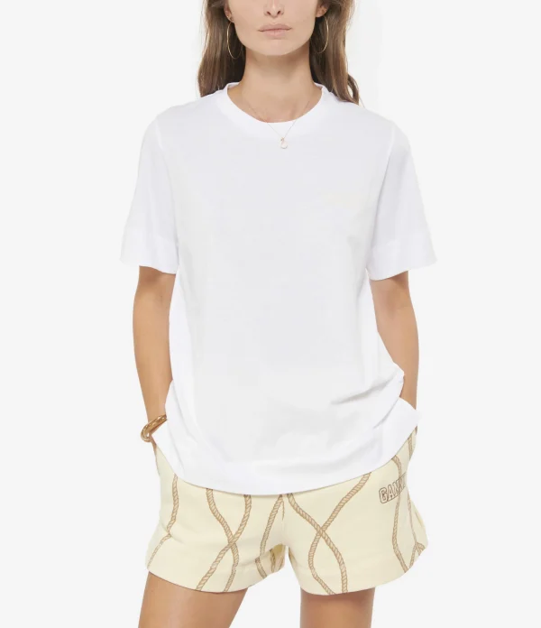 Ganni Tee-shirt Software Jersey Blanc 4