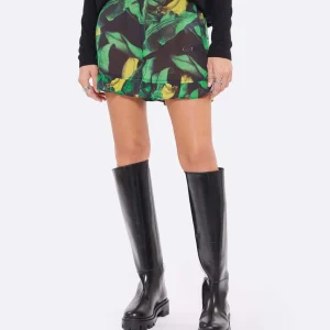 Ganni Short Coton Imprimé Vert 11