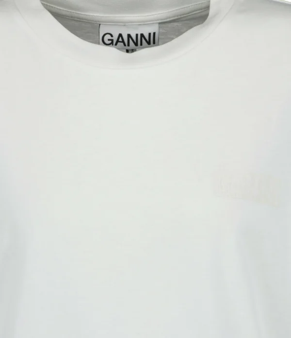 Ganni Tee-shirt Software Jersey Blanc 3