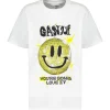 Ganni Tee-shirt Smiley Coton Organique Blanc 8