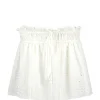 Ganni Jupe Broderie Anglaise Coton Organique Blanc 17