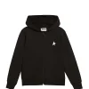 Golden Goose Sweatshirt Hoodie Enfant Star Coton Noir Blanc 17