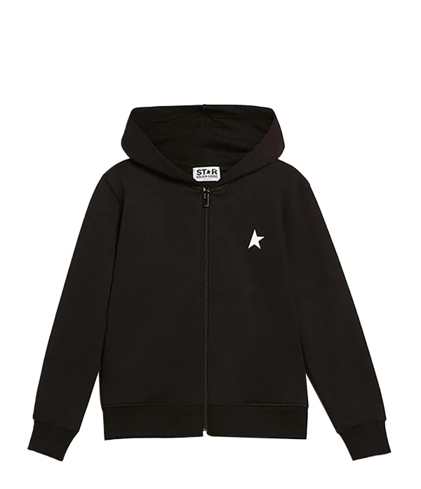 Golden Goose Sweatshirt Hoodie Enfant Star Coton Noir Blanc 1