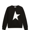 Golden Goose Sweatshirt Enfant Star Coton Noir Blanc 19