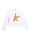 Golden Goose Sweatshirt Enfant Star Coton Blanc Doré 13