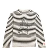 Golden Goose Tee-shirt Golden Enfant Coton Rayures Écru 17