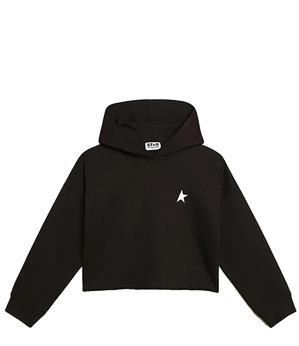 Golden Goose Sweatshirt Hoodie Court Star Enfant Coton Noir 1