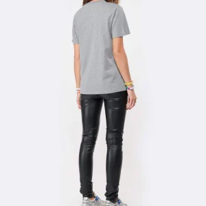 Golden Goose Tee-shirt Étoile Coton Gris Doré 15