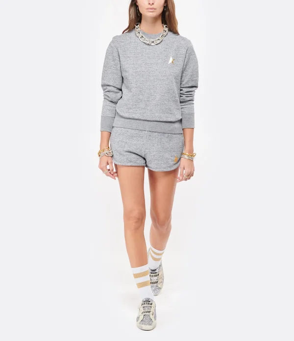 Golden Goose Sweatshirt Athena Étoile Coton Gris 5