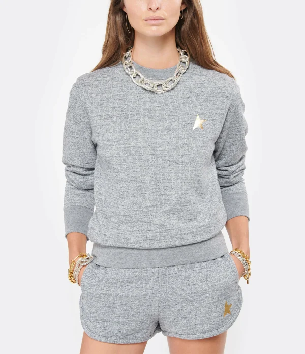 Golden Goose Sweatshirt Athena Étoile Coton Gris 4