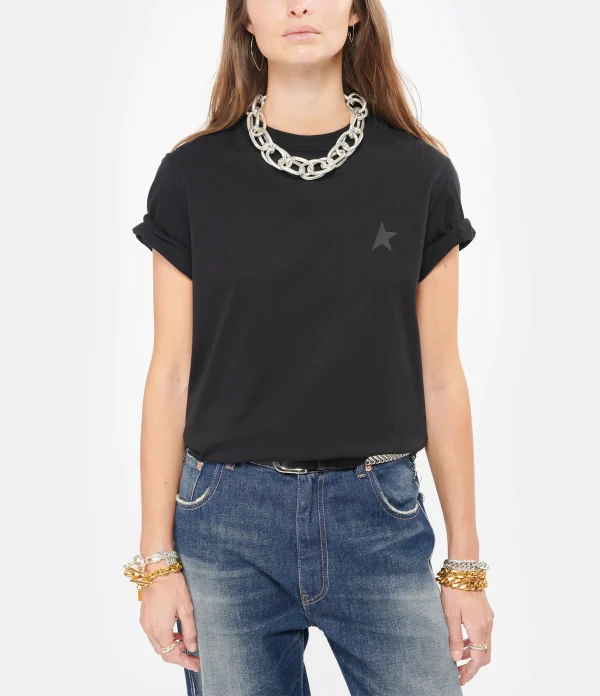 Golden Goose Tee-shirt Étoile Coton Noir 4