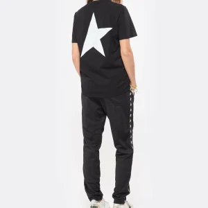 Golden Goose Tee-shirt Big Star Coton Noir Blanc 16