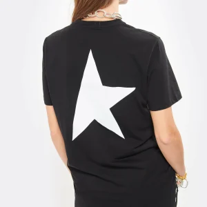 Golden Goose Tee-shirt Big Star Coton Noir Blanc 14